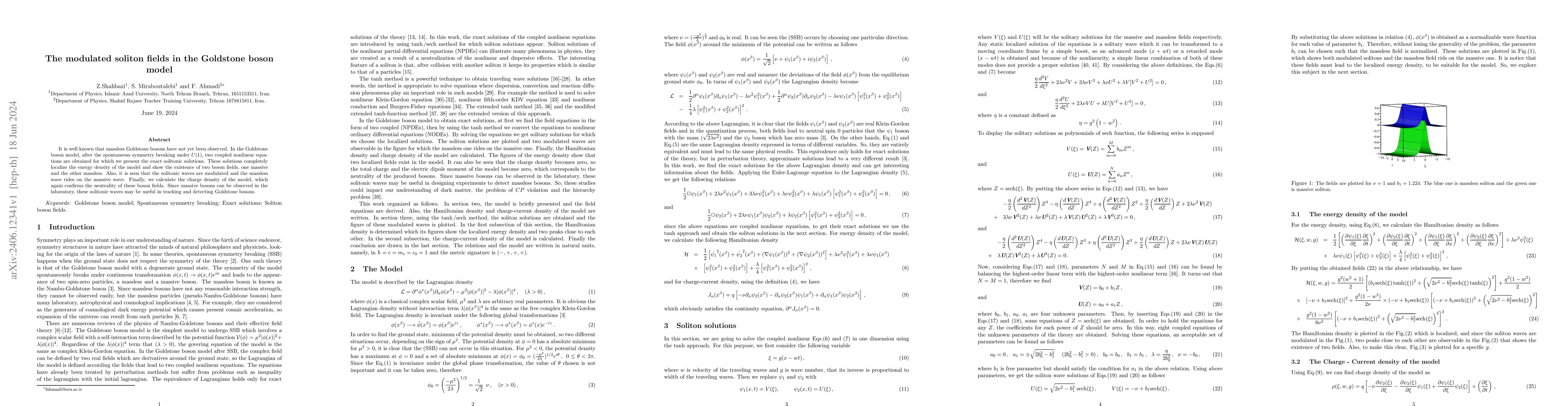 Thumbnail for The modulated soliton fields in the Goldstone boson model
