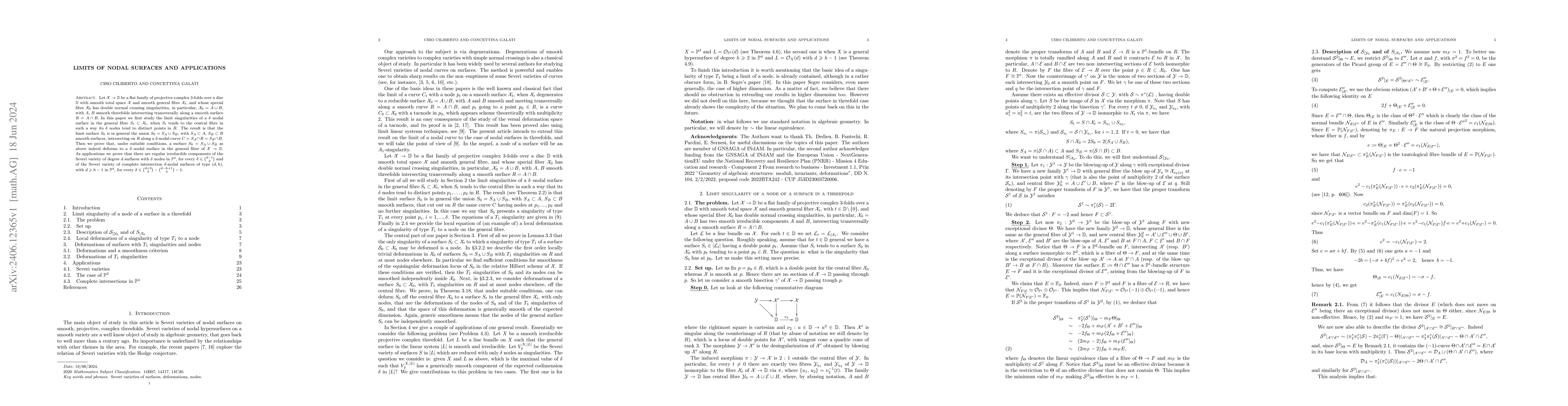 Thumbnail for Limits of nodal surfaces and applications