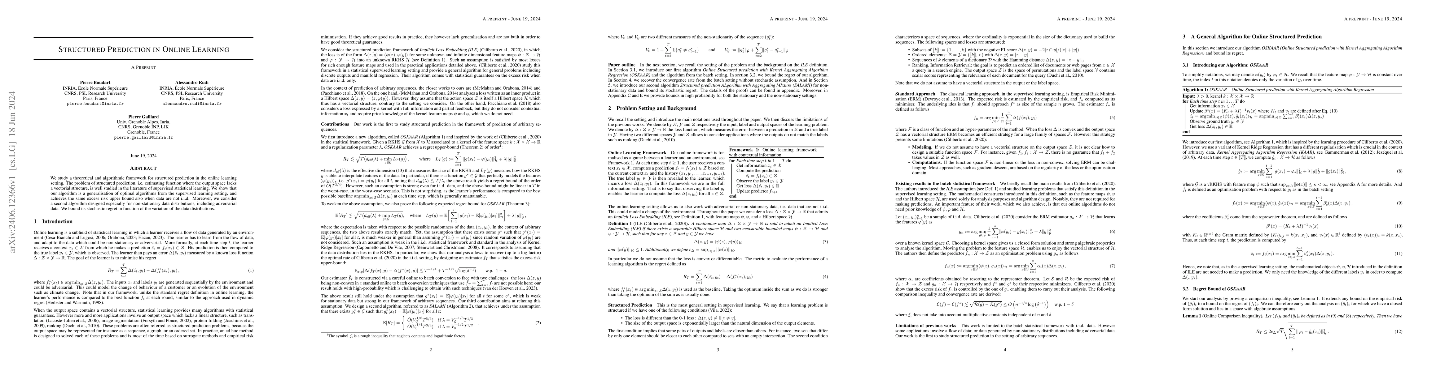 Thumbnail for Structured Prediction in Online Learning