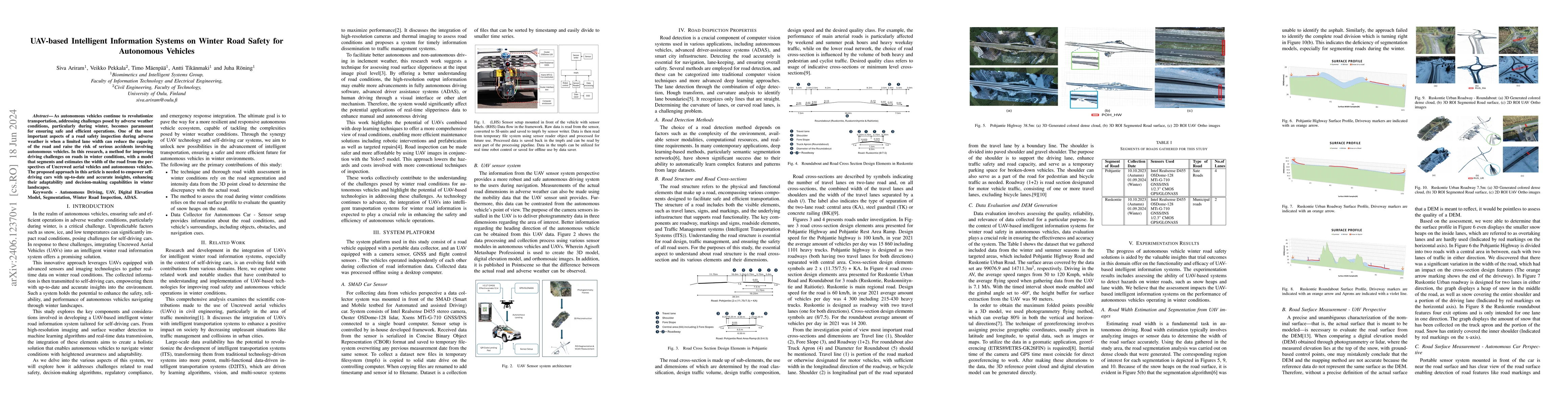 Thumbnail for UAV-based Intelligent Information Systems on Winter Road Safety for
  Autonomous Vehicles