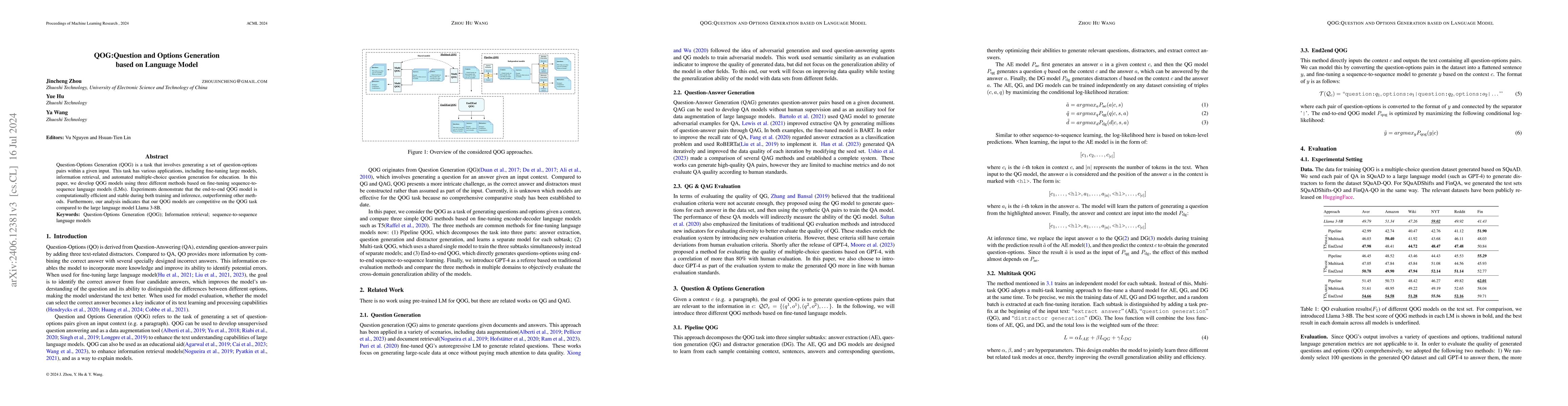 Thumbnail for QOG:Question and Options Generation based on Language Model