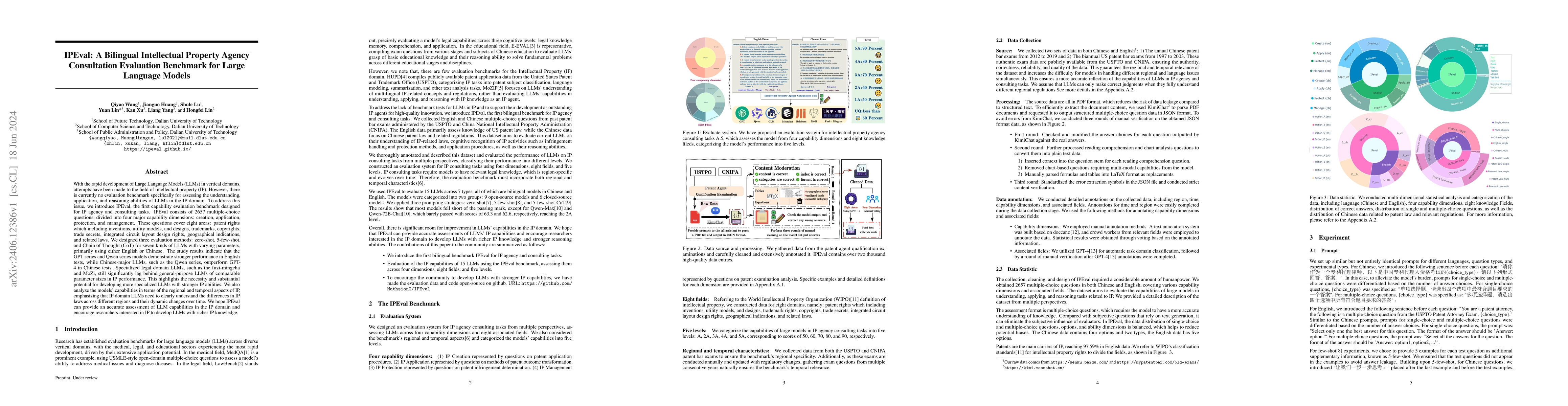 Thumbnail for IPEval: A Bilingual Intellectual Property Agency Consultation Evaluation
  Benchmark for Large Language Models