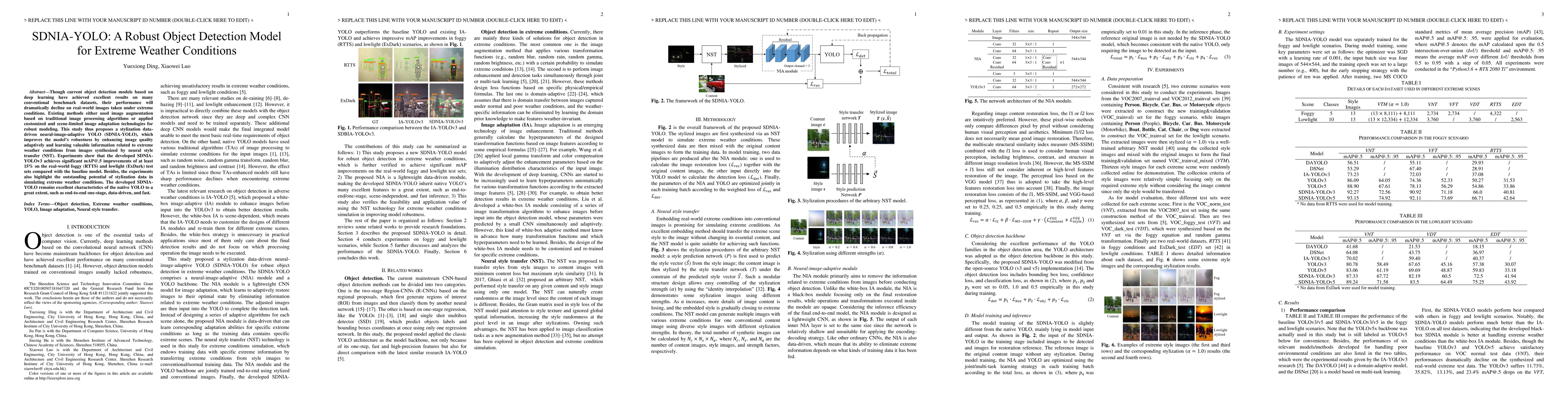 Thumbnail for SDNIA-YOLO: A Robust Object Detection Model for Extreme Weather
  Conditions