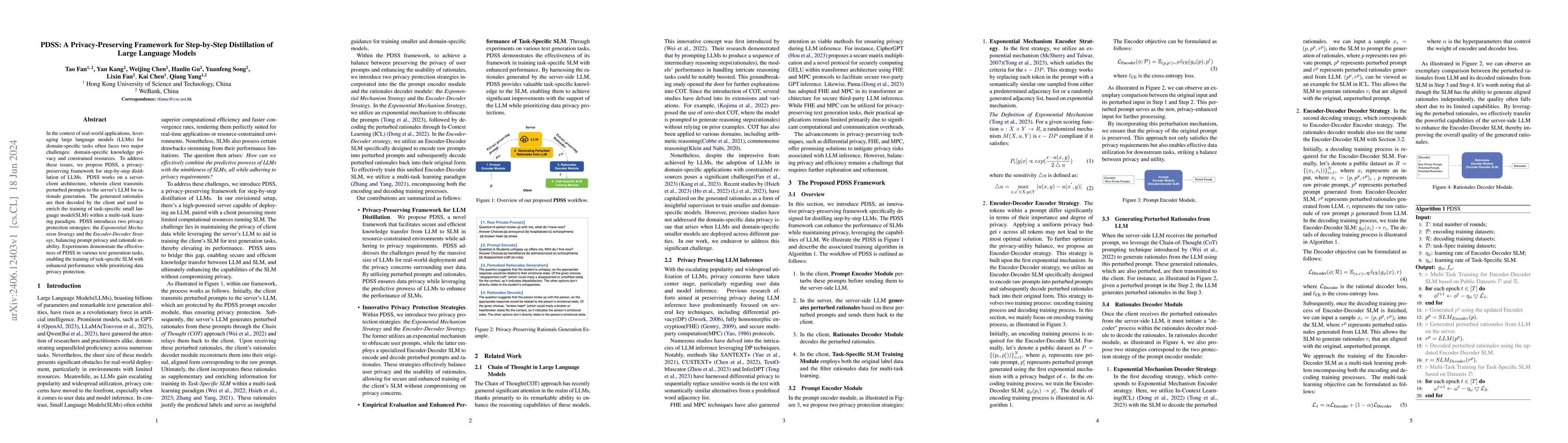 Thumbnail for PDSS: A Privacy-Preserving Framework for Step-by-Step Distillation of
  Large Language Models
