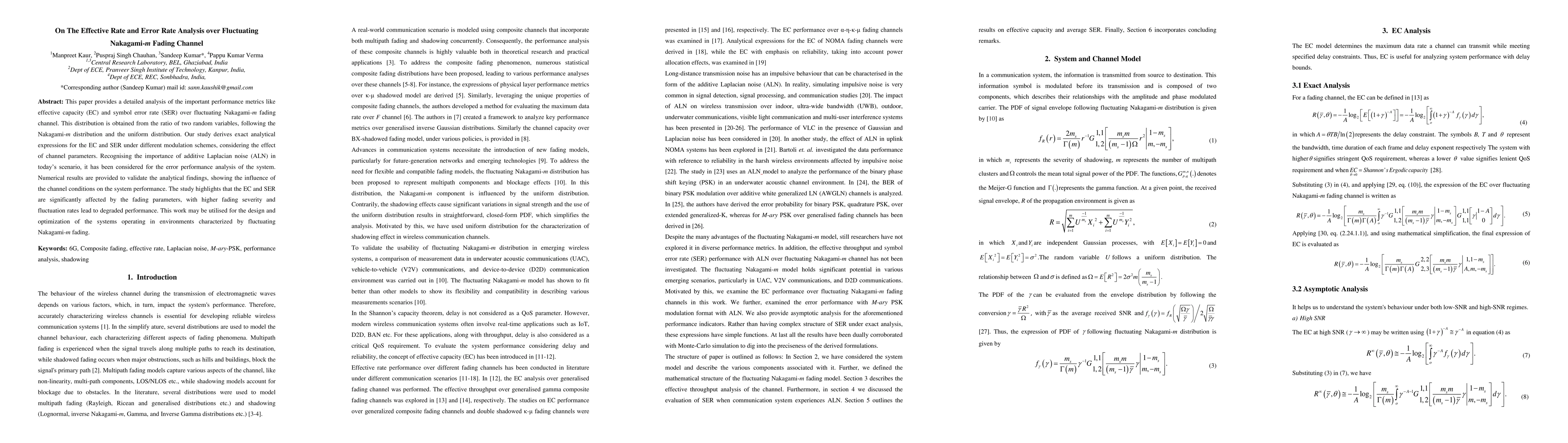Thumbnail for On The Effective Rate and Error Rate Analysis over Fluctuating
  Nakagami-m Fading Channel