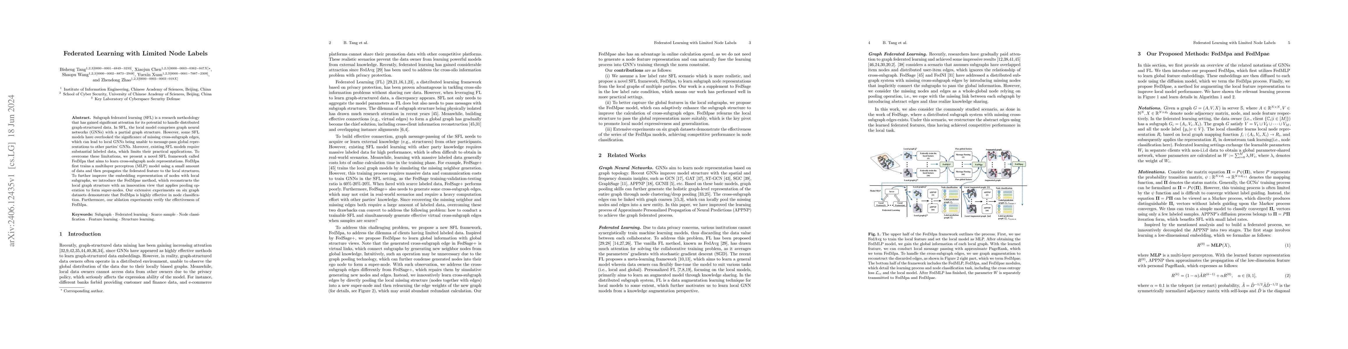 Thumbnail for Federated Learning with Limited Node Labels