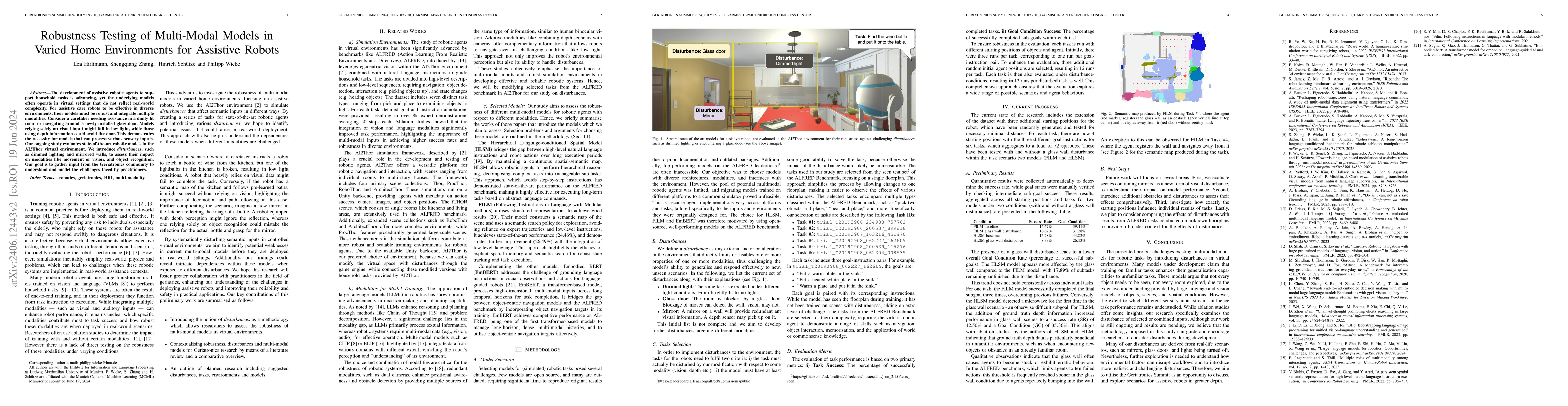 Thumbnail for Robustness Testing of Multi-Modal Models in Varied Home Environments for
  Assistive Robots