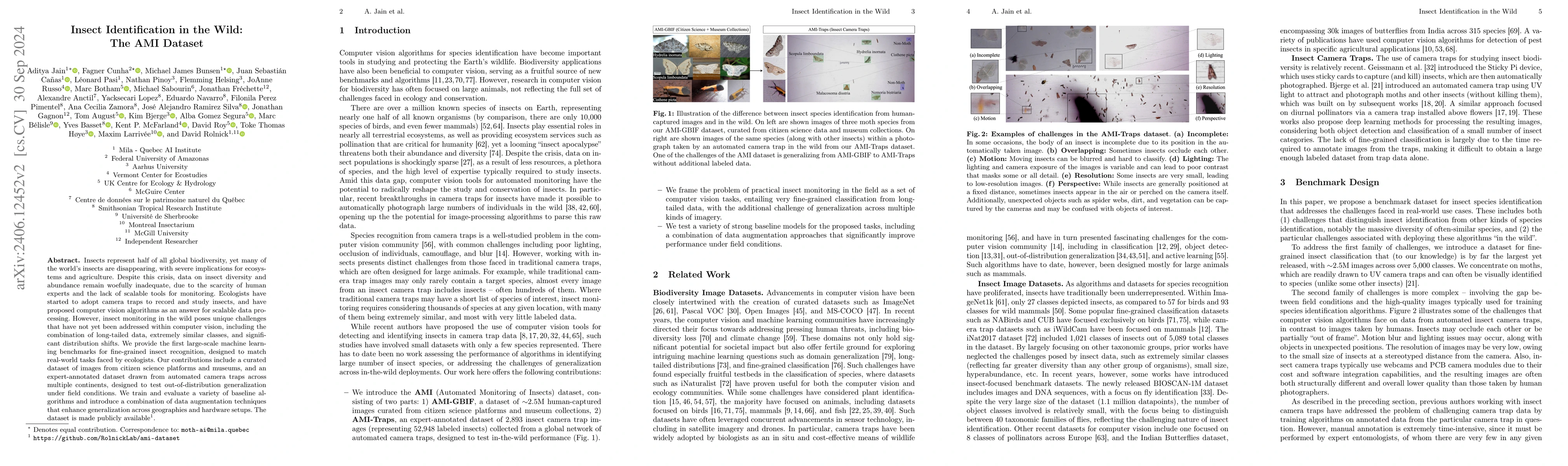 Thumbnail for Insect Identification in the Wild: The AMI Dataset