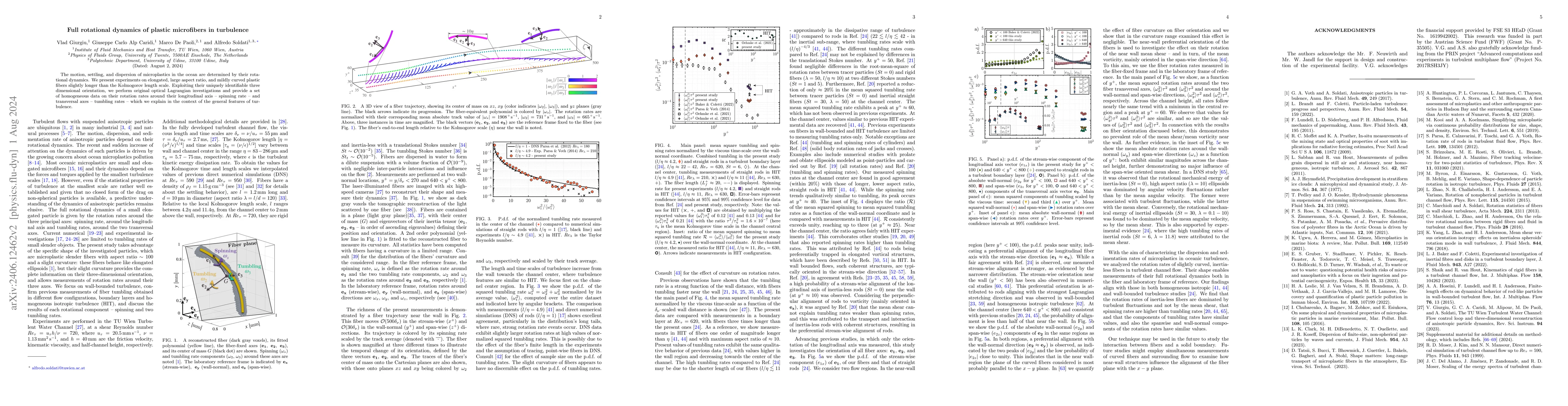 Thumbnail for Full rotational dynamics of plastic microfibers in turbulence