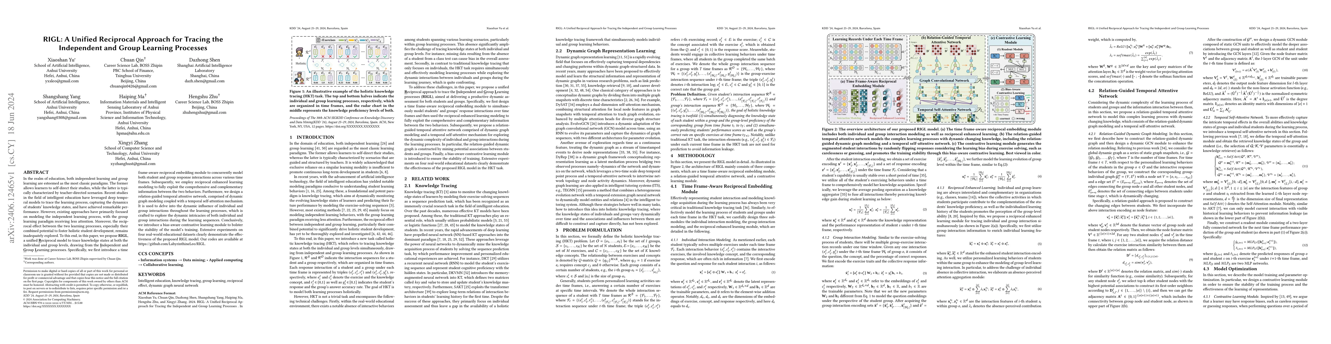 Thumbnail for RIGL: A Unified Reciprocal Approach for Tracing the Independent and
  Group Learning Processes