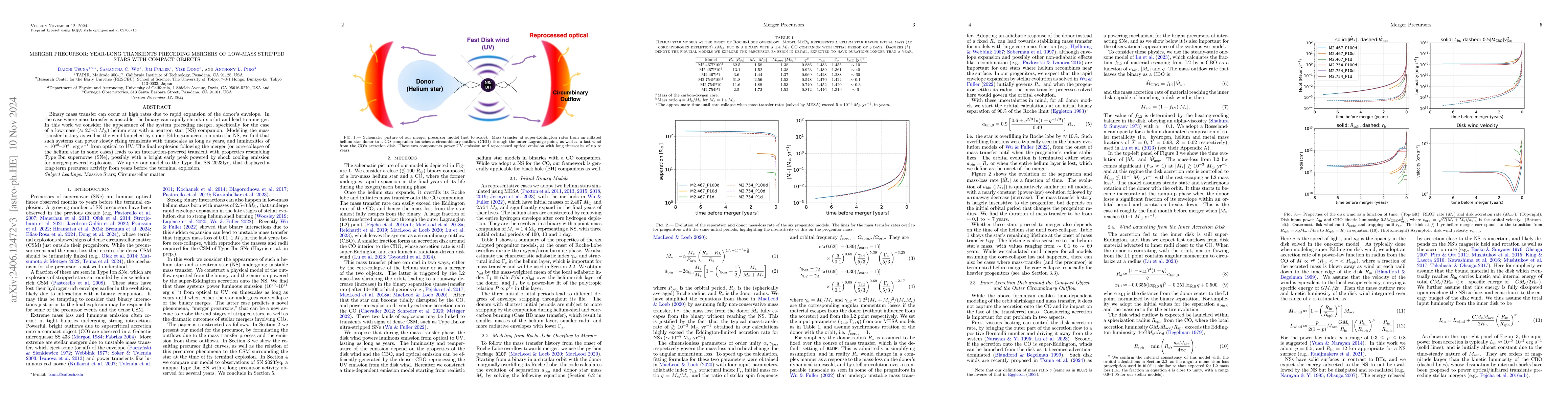 Thumbnail for Merger Precursor: Year-long Transients Preceding Mergers of Low-mass
  Stripped Stars with Compact Objects