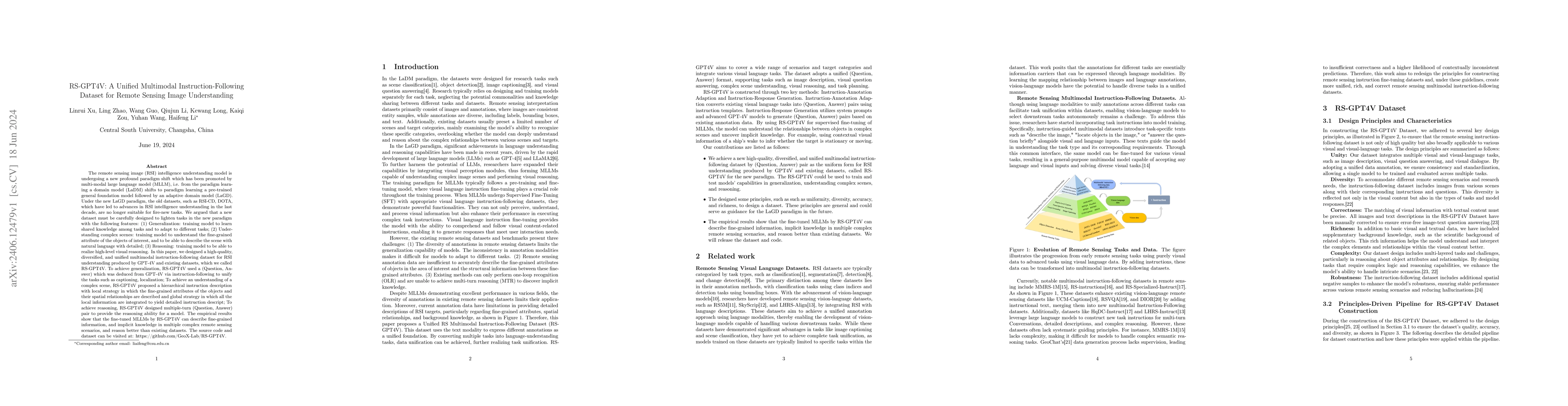 Thumbnail for RS-GPT4V: A Unified Multimodal Instruction-Following Dataset for Remote
  Sensing Image Understanding