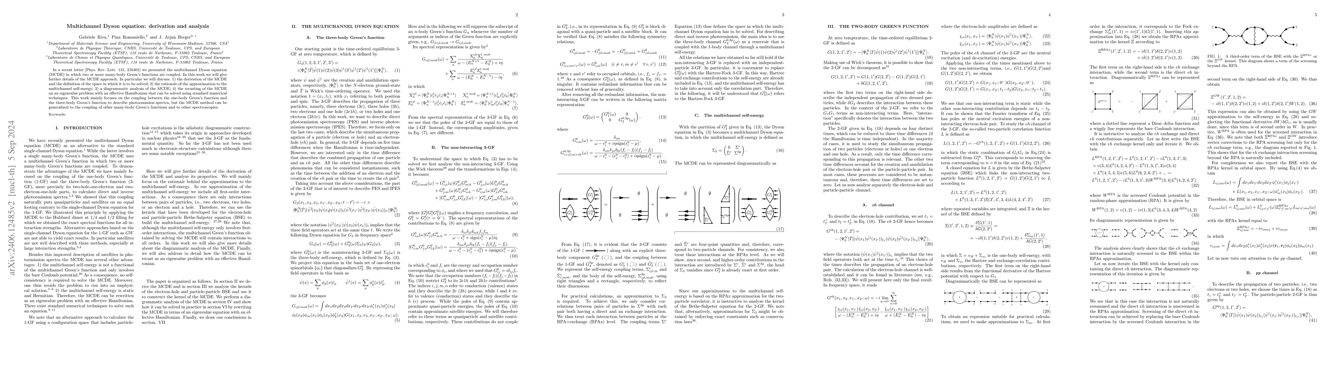 Thumbnail for Multichannel Dyson equation: derivation and analysis