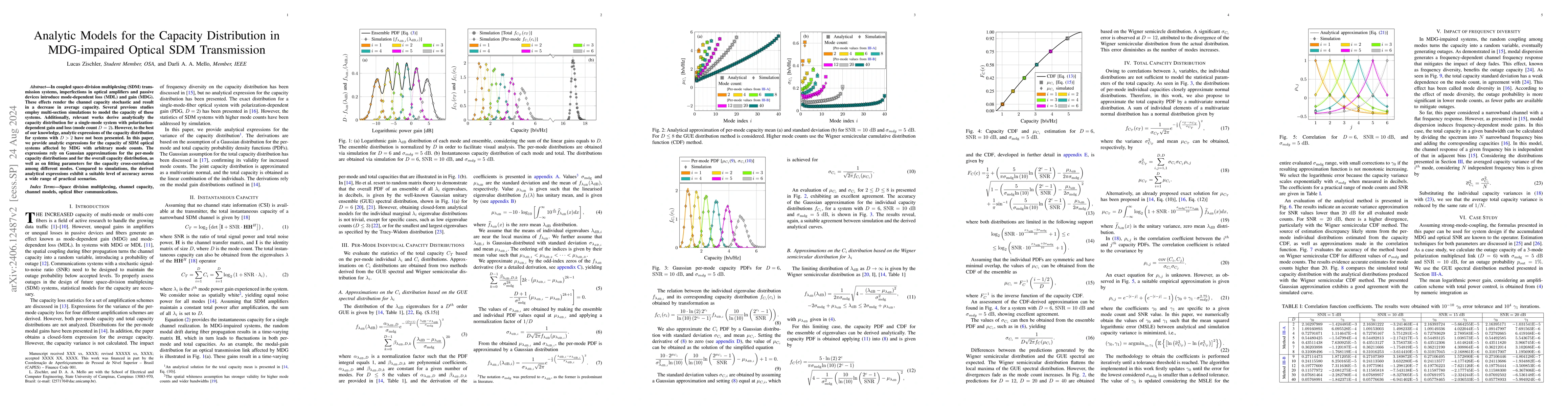 Thumbnail for Analytic Models for the Capacity Distribution in MDG-impaired Optical
  SDM Transmission