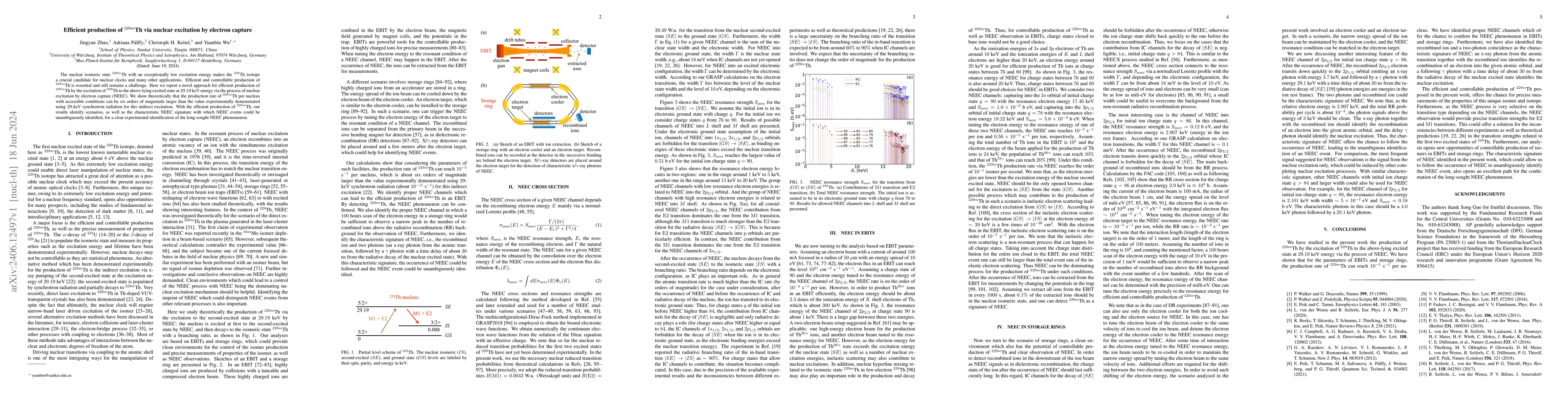 Thumbnail for Efficient production of $^{229m}$Th via nuclear excitation by electron
  capture