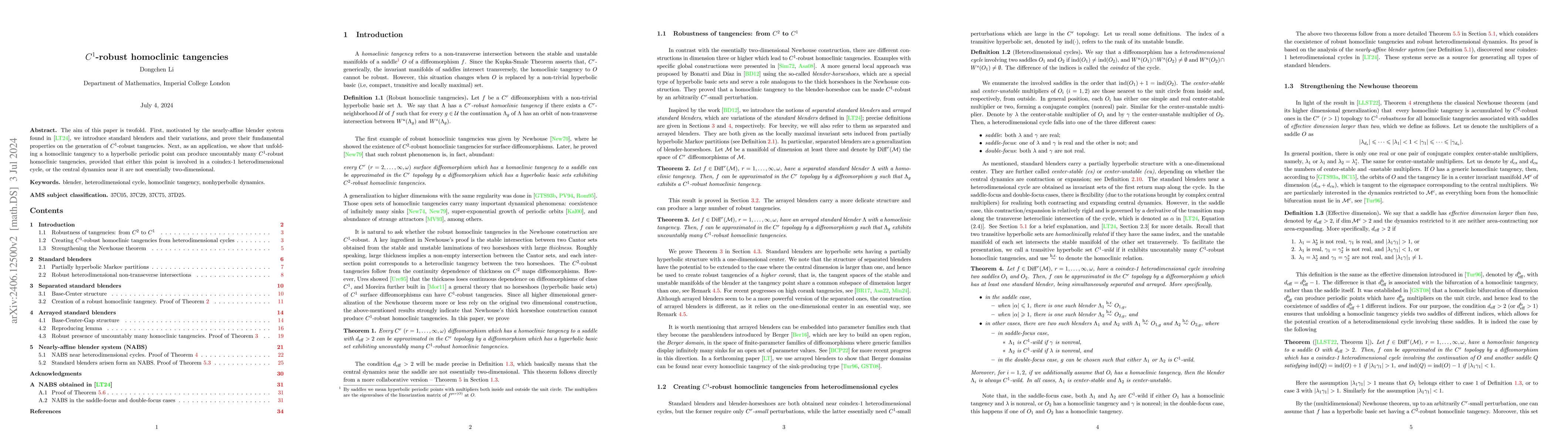 Thumbnail for $C^1$-robust homoclinic tangencies