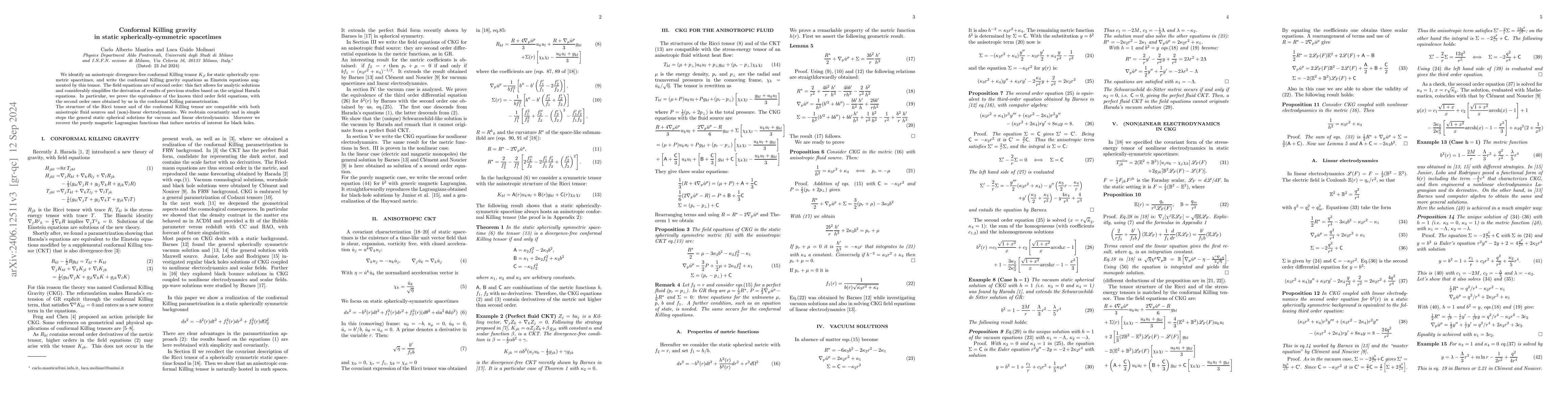 Thumbnail for Conformal Killing gravity in static spherically-symmetric spacetimes