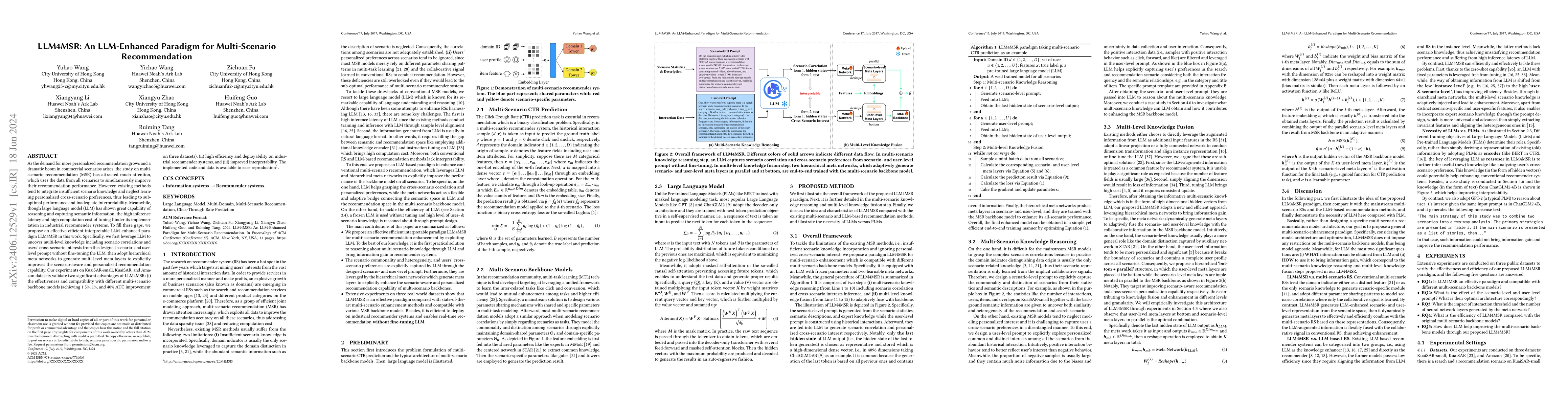 Thumbnail for LLM4MSR: An LLM-Enhanced Paradigm for Multi-Scenario Recommendation
