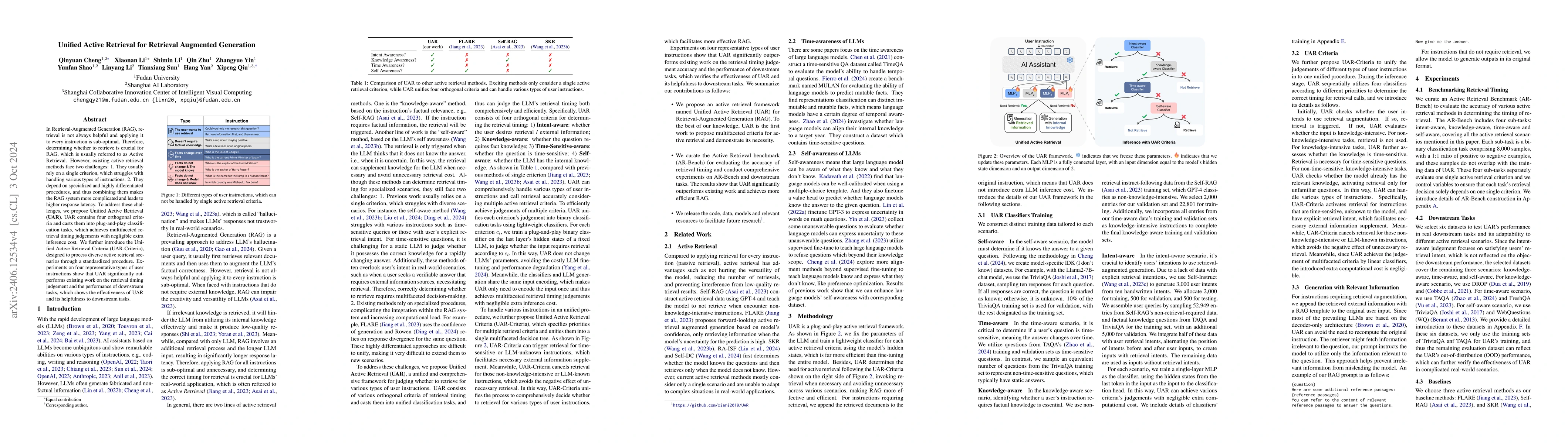 Thumbnail for Unified Active Retrieval for Retrieval Augmented Generation