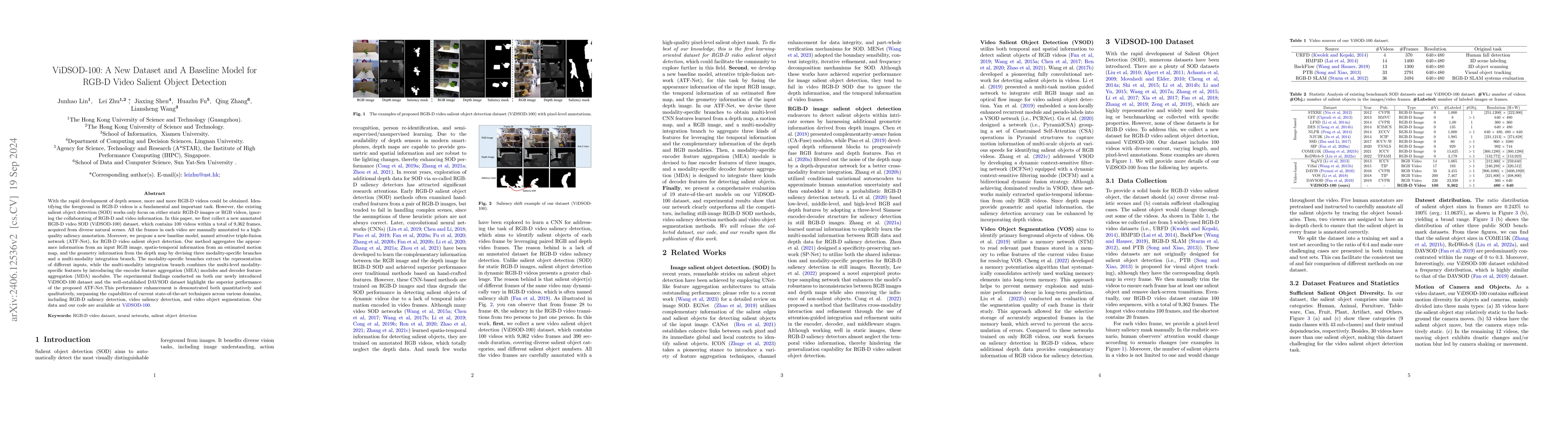 Thumbnail for ViDSOD-100: A New Dataset and a Baseline Model for RGB-D Video Salient
  Object Detection