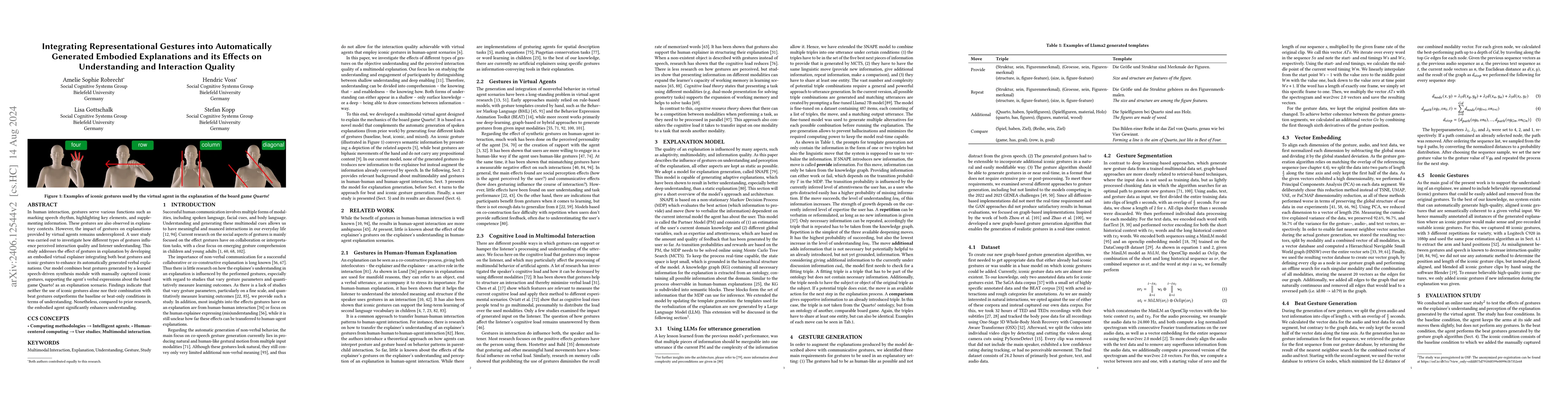 Thumbnail for Integrating Representational Gestures into Automatically Generated
  Embodied Explanations and its Effects on Understanding and Interaction
  Quality
