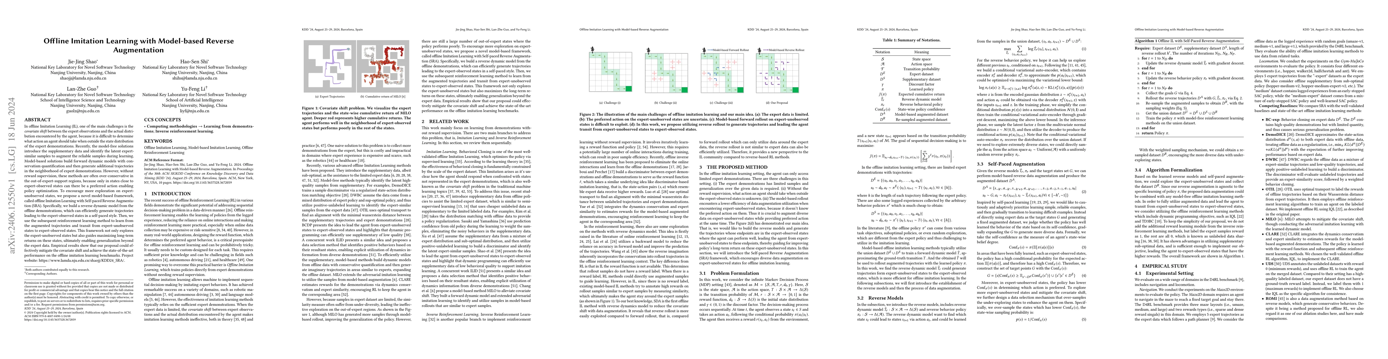 Thumbnail for Offline Imitation Learning with Model-based Reverse Augmentation
