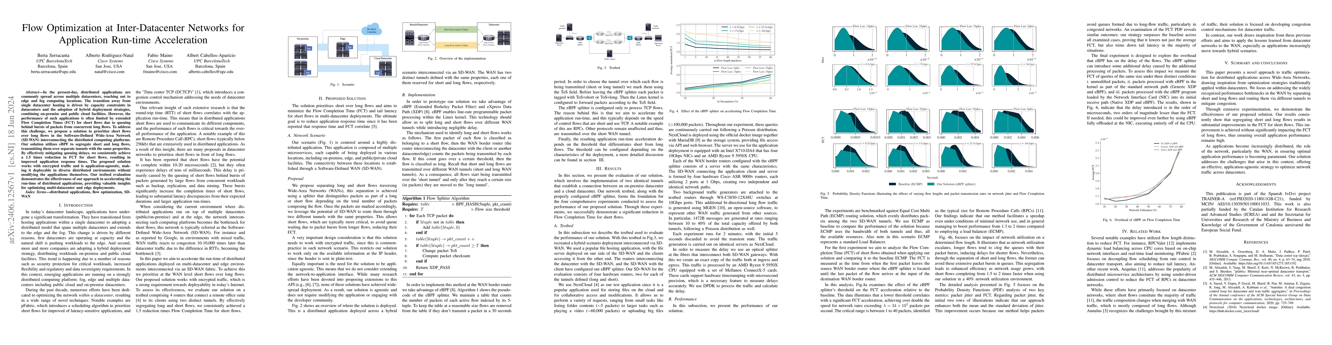 Thumbnail for Flow Optimization at Inter-Datacenter Networks for Application Run-time
  Acceleration