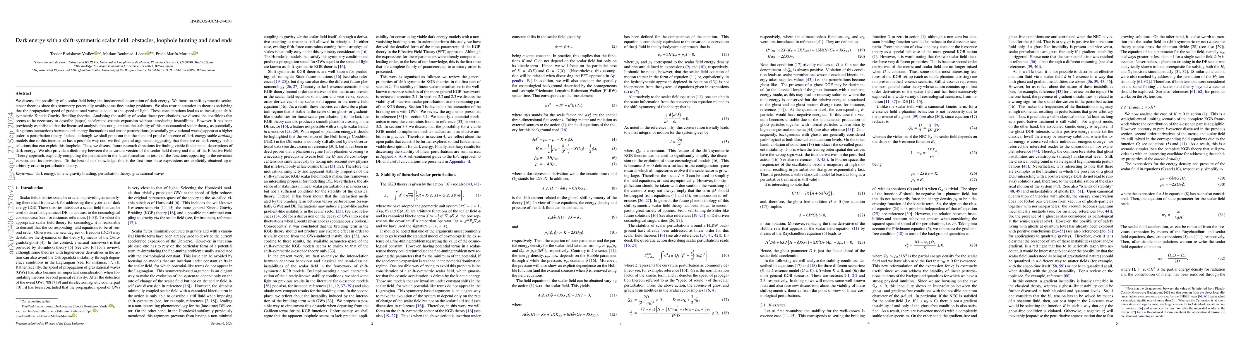 Thumbnail for Dark energy with a shift-symmetric scalar field: obstacles, loophole
  hunting and dead ends