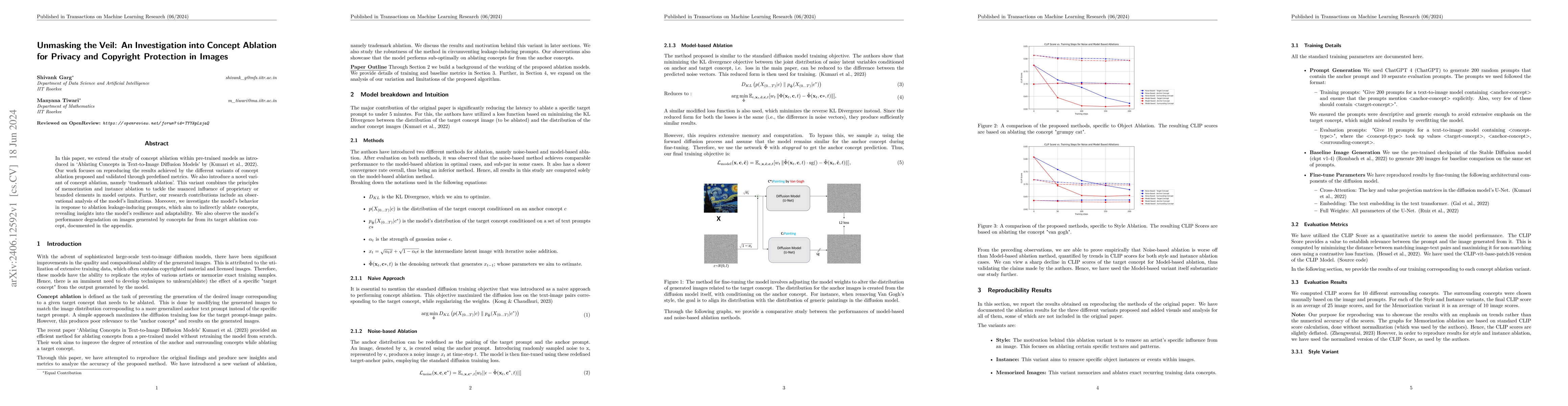 Thumbnail for Unmasking the Veil: An Investigation into Concept Ablation for Privacy
  and Copyright Protection in Images