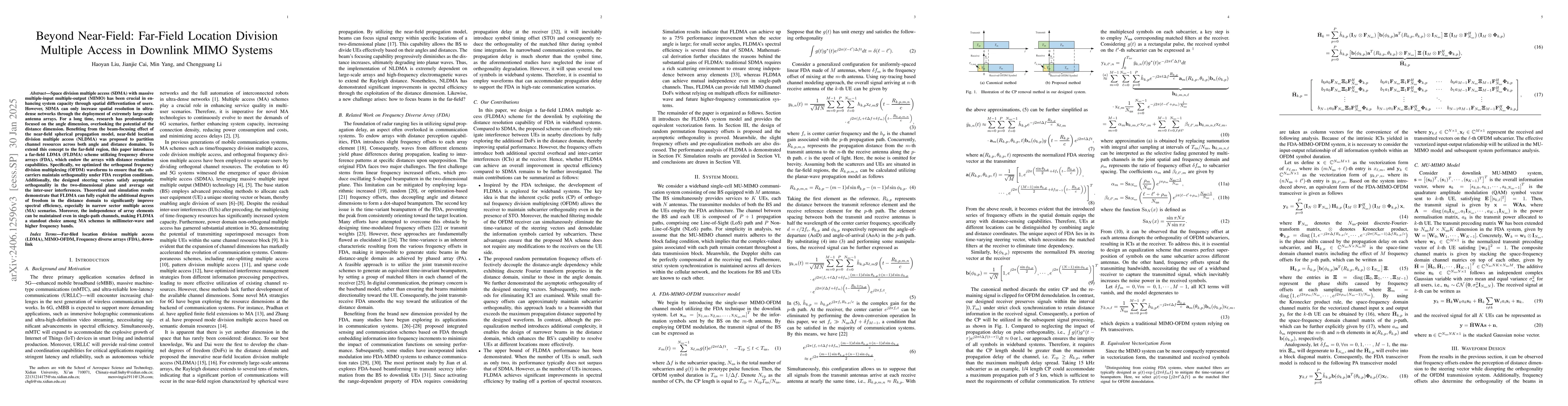 Thumbnail for Beyond Near-Field: Far-Field Location Division Multiple Access in
  Downlink MIMO Systems