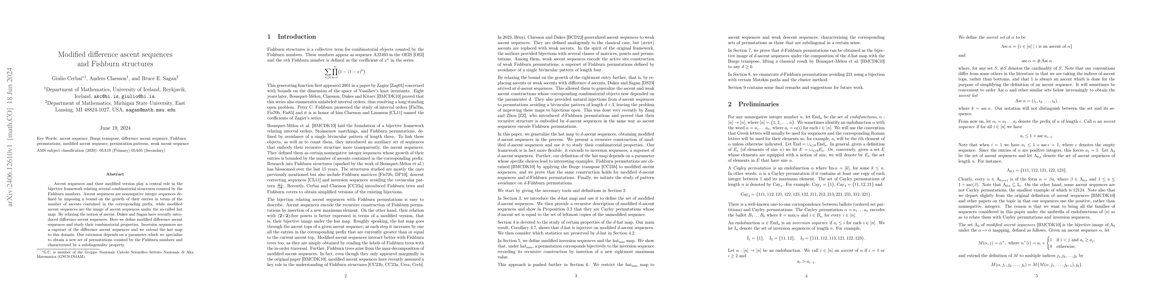 Thumbnail for Modified difference ascent sequences and Fishburn structures