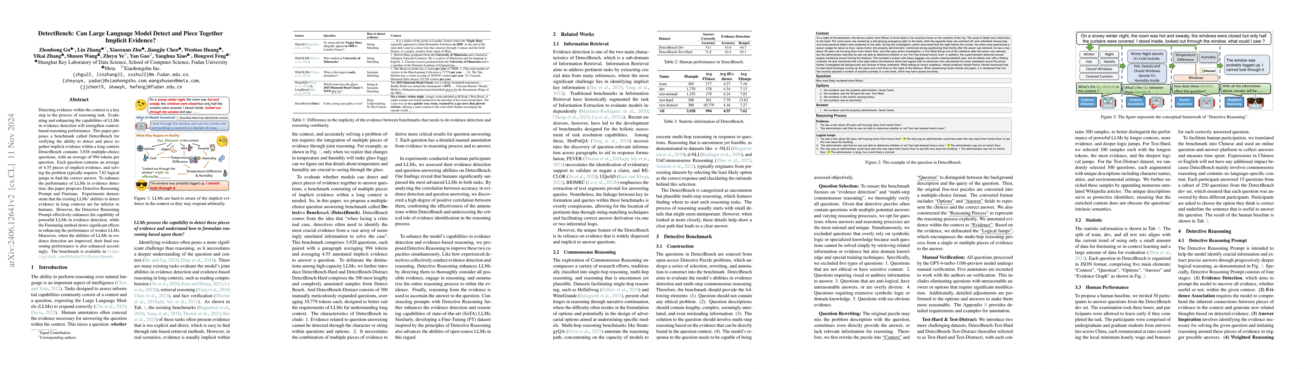 Thumbnail for DetectBench: Can Large Language Model Detect and Piece Together Implicit
  Evidence?
