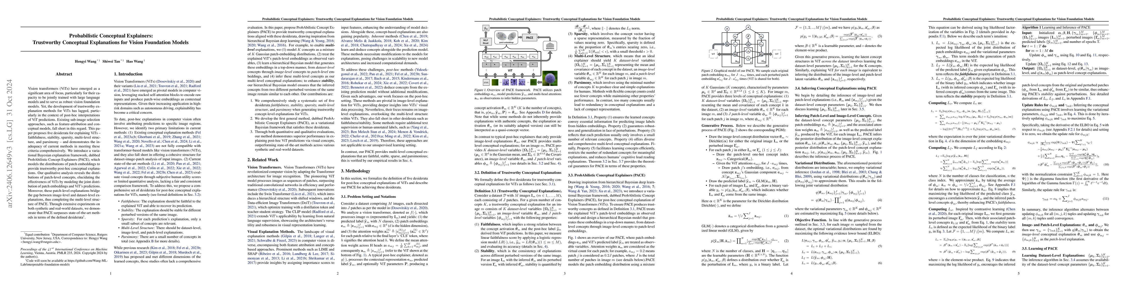 Thumbnail for Probabilistic Conceptual Explainers: Trustworthy Conceptual Explanations
  for Vision Foundation Models