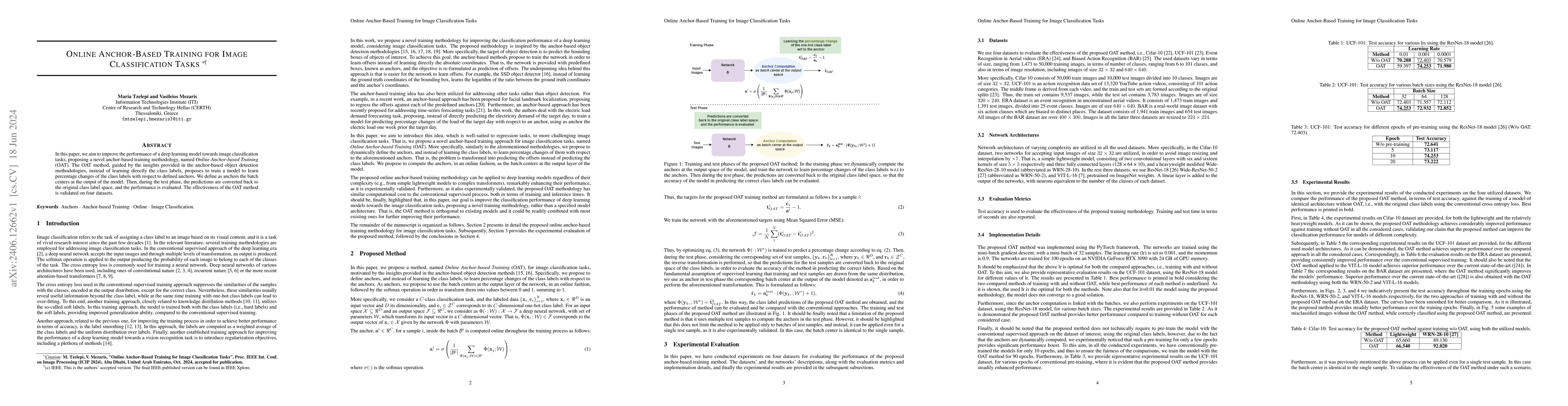 Thumbnail for Online Anchor-based Training for Image Classification Tasks