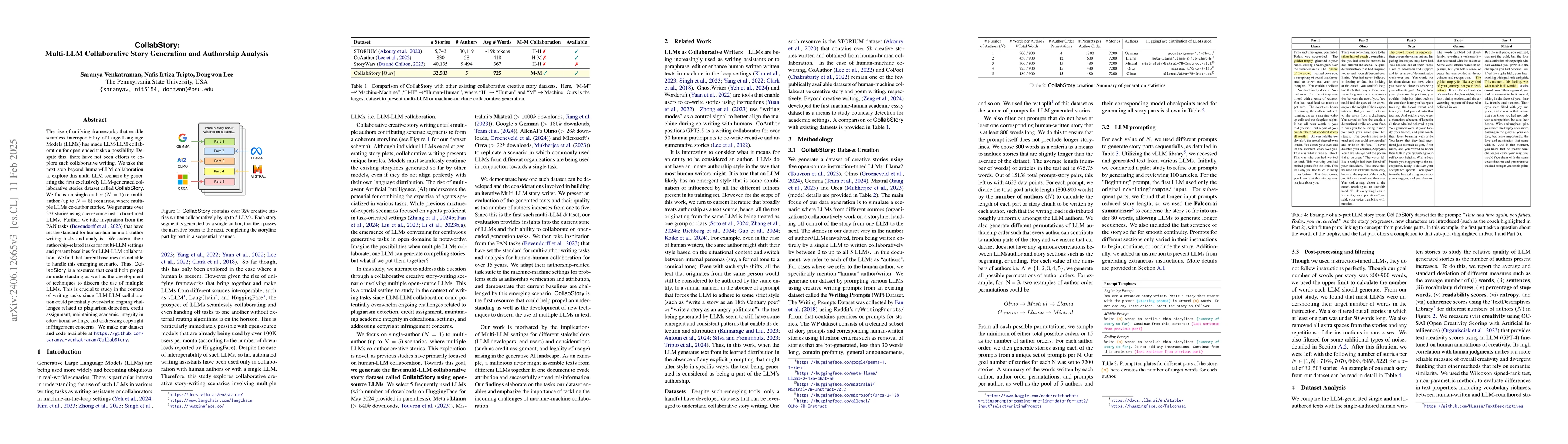 Thumbnail for CollabStory: Multi-LLM Collaborative Story Generation and Authorship
  Analysis