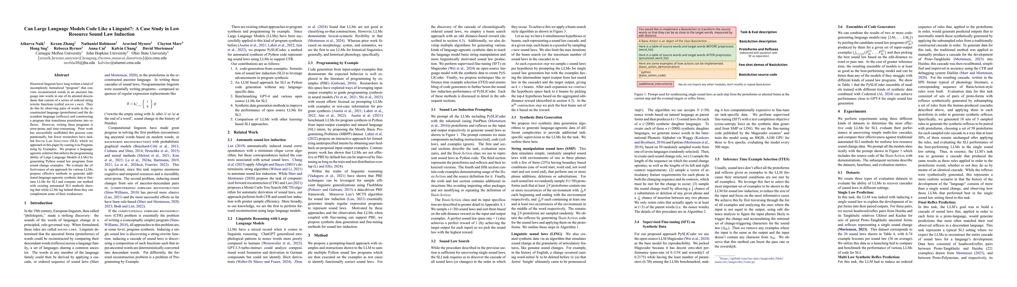 Thumbnail for Can Large Language Models Code Like a Linguist?: A Case Study in Low
  Resource Sound Law Induction