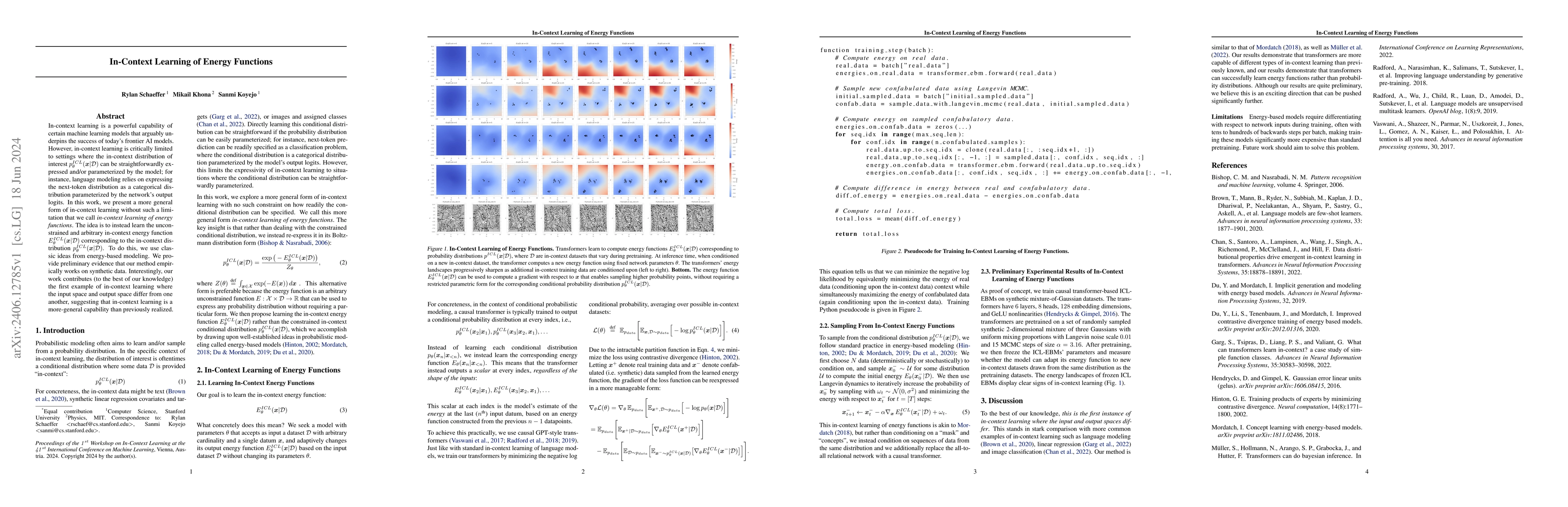 Thumbnail for In-Context Learning of Energy Functions