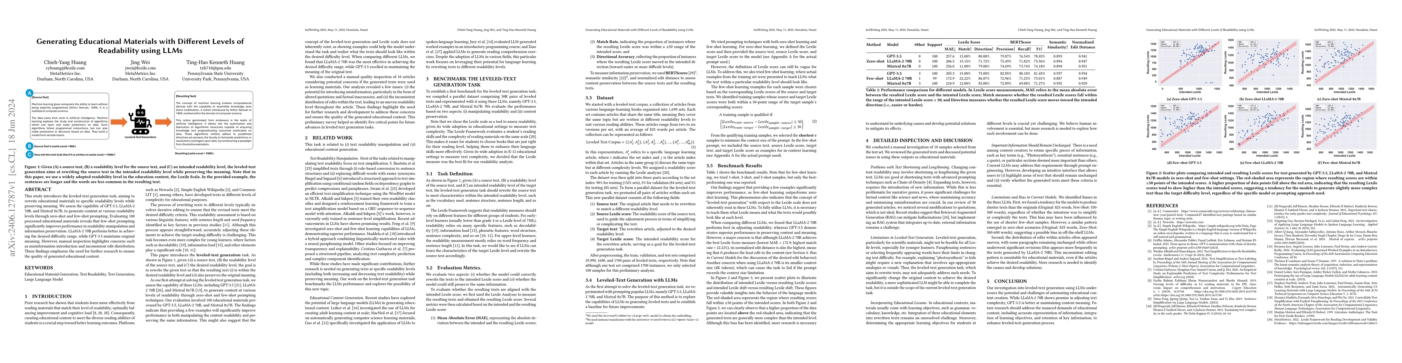 Thumbnail for Generating Educational Materials with Different Levels of Readability
  using LLMs