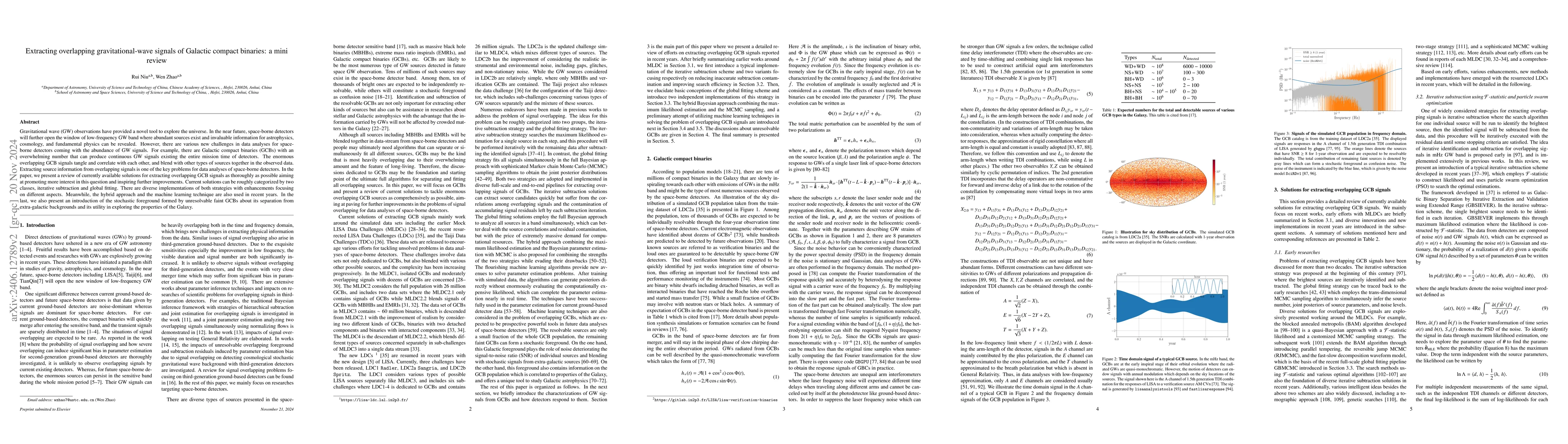 Thumbnail for Extracting overlapping gravitational-wave signals of galactic compact
  binaries: a mini review