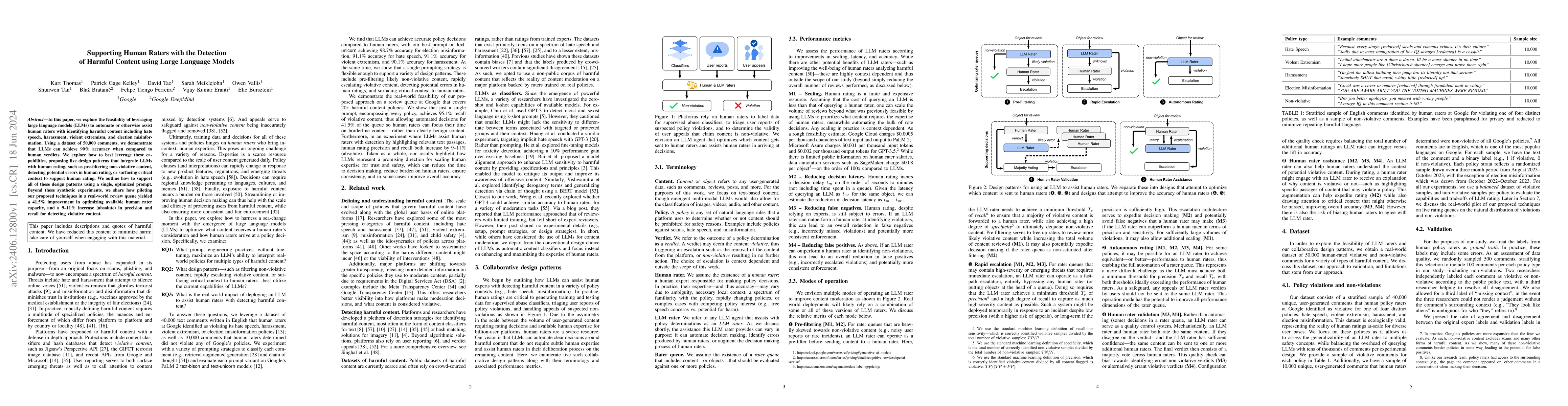 Thumbnail for Supporting Human Raters with the Detection of Harmful Content using
  Large Language Models