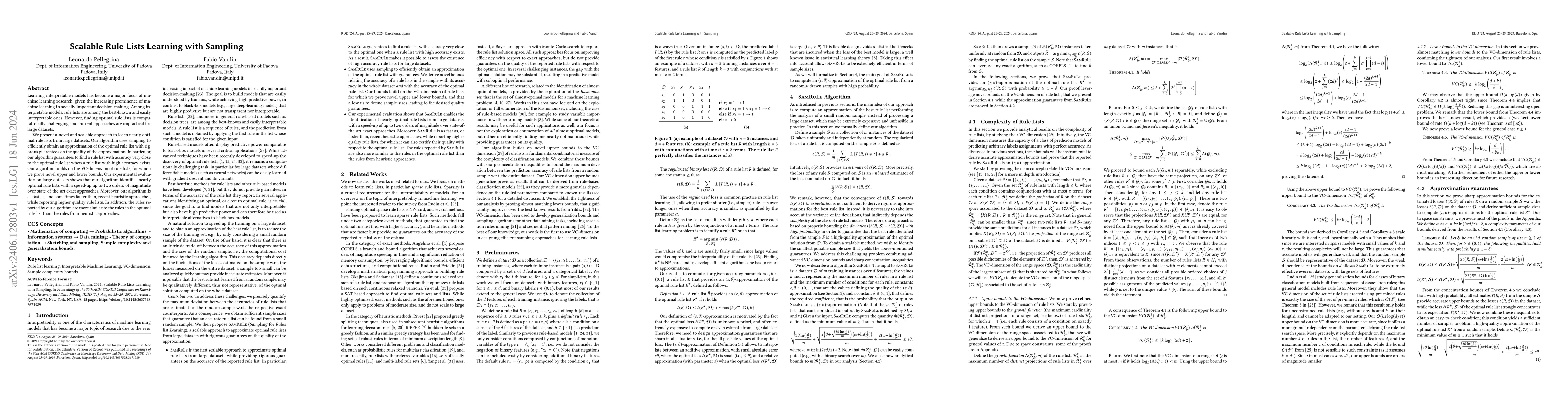 Thumbnail for Scalable Rule Lists Learning with Sampling