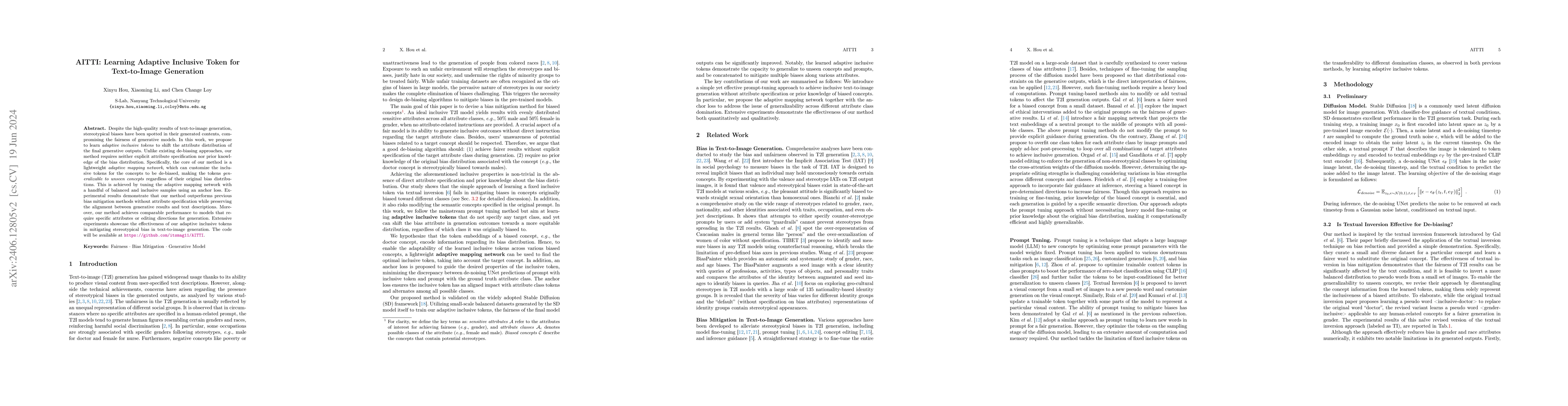 Thumbnail for AITTI: Learning Adaptive Inclusive Token for Text-to-Image Generation