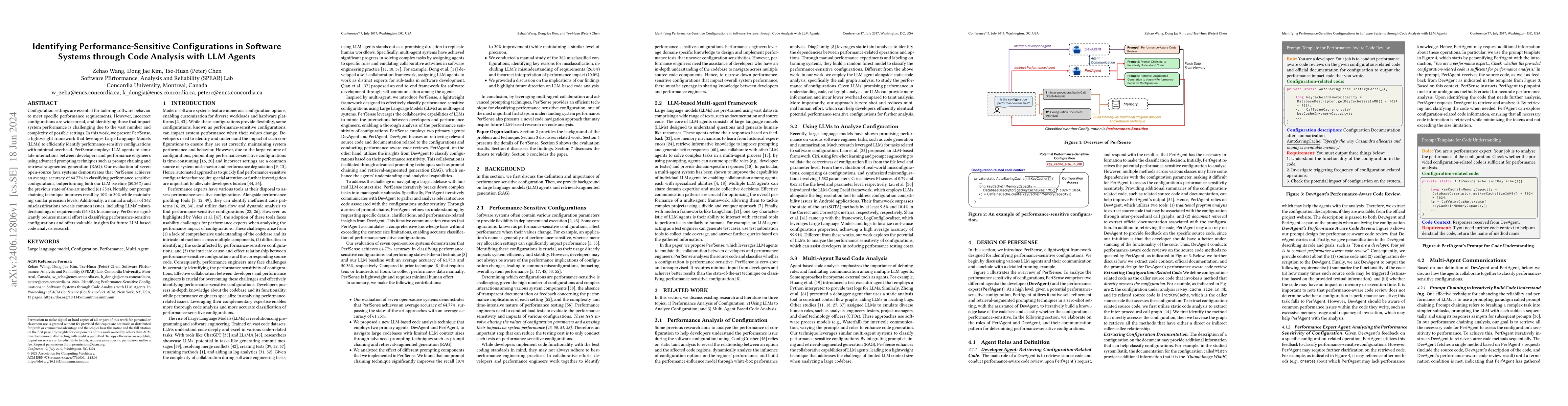 Thumbnail for Identifying Performance-Sensitive Configurations in Software Systems
  through Code Analysis with LLM Agents