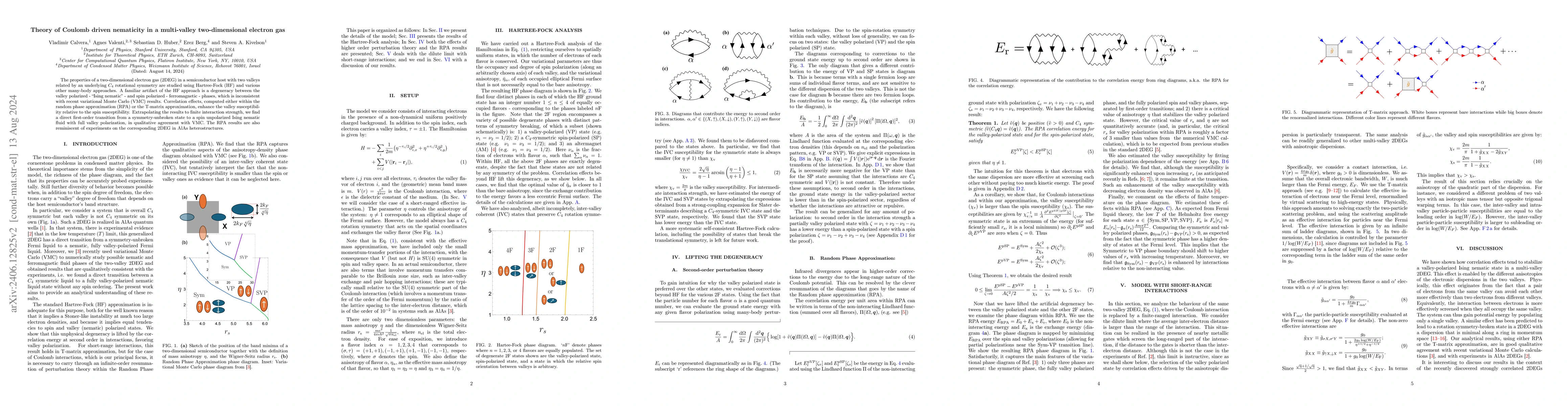 Thumbnail for Theory of Coulomb driven nematicity in a multi-valley two-dimensional
  electron gas