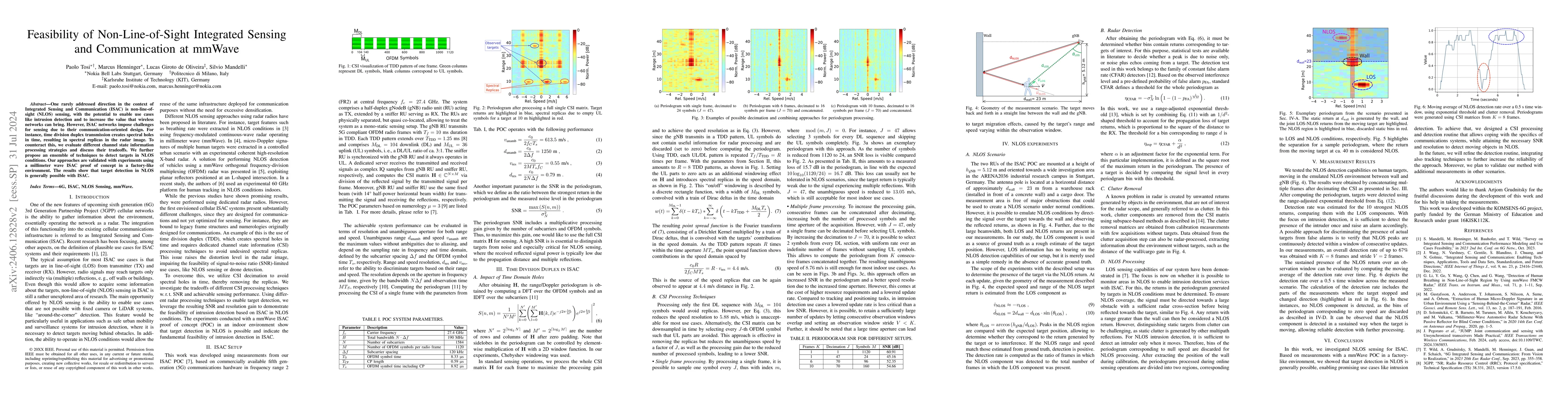 Thumbnail for Feasibility of Non-Line-of-Sight Integrated Sensing and Communication at
  mmWave