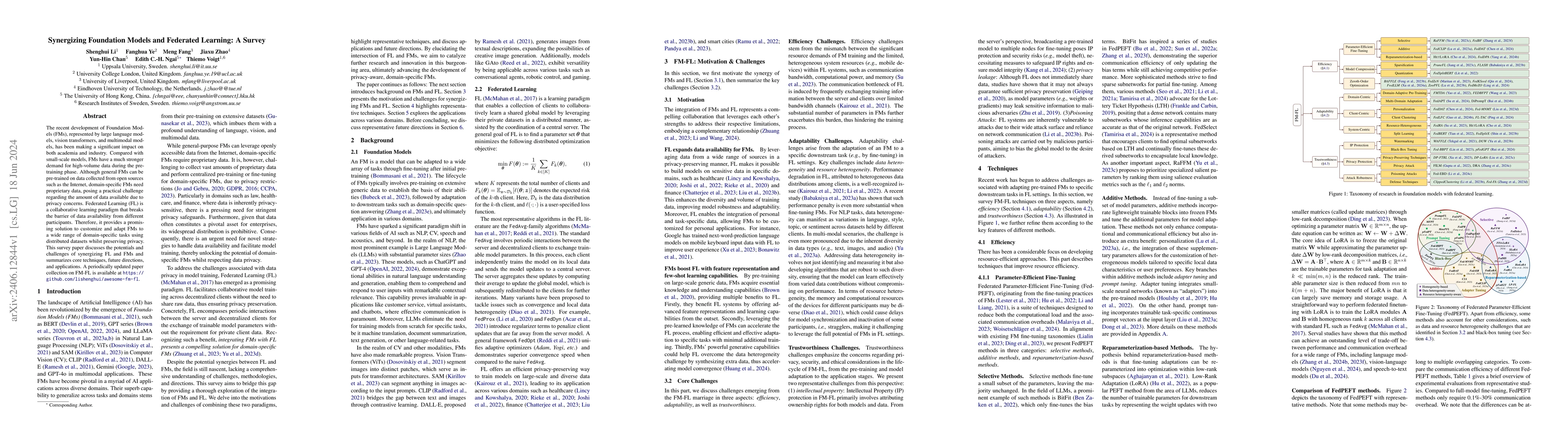 Thumbnail for Synergizing Foundation Models and Federated Learning: A Survey