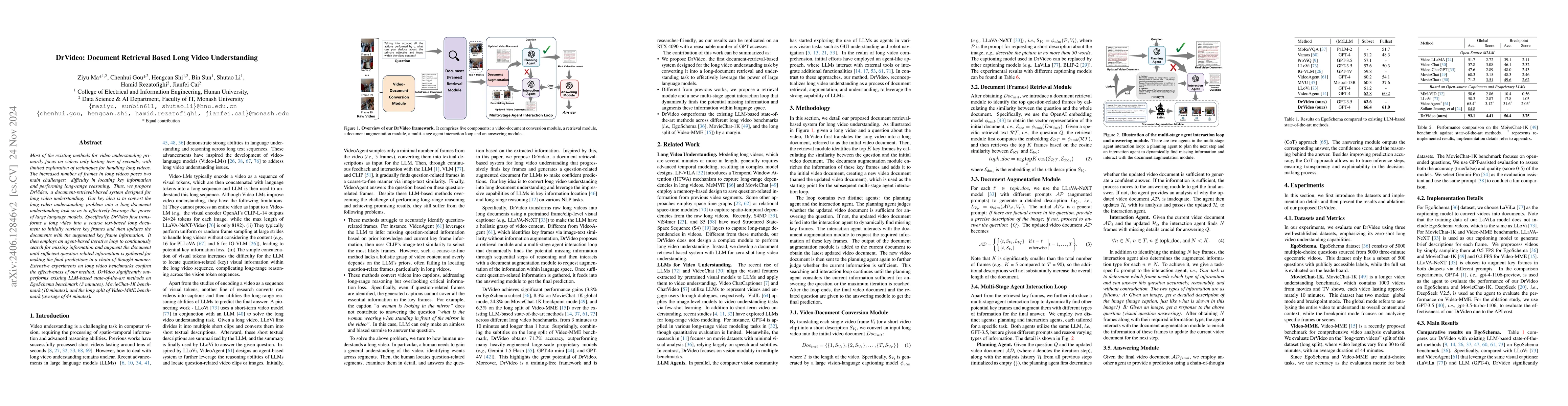 Thumbnail for DrVideo: Document Retrieval Based Long Video Understanding