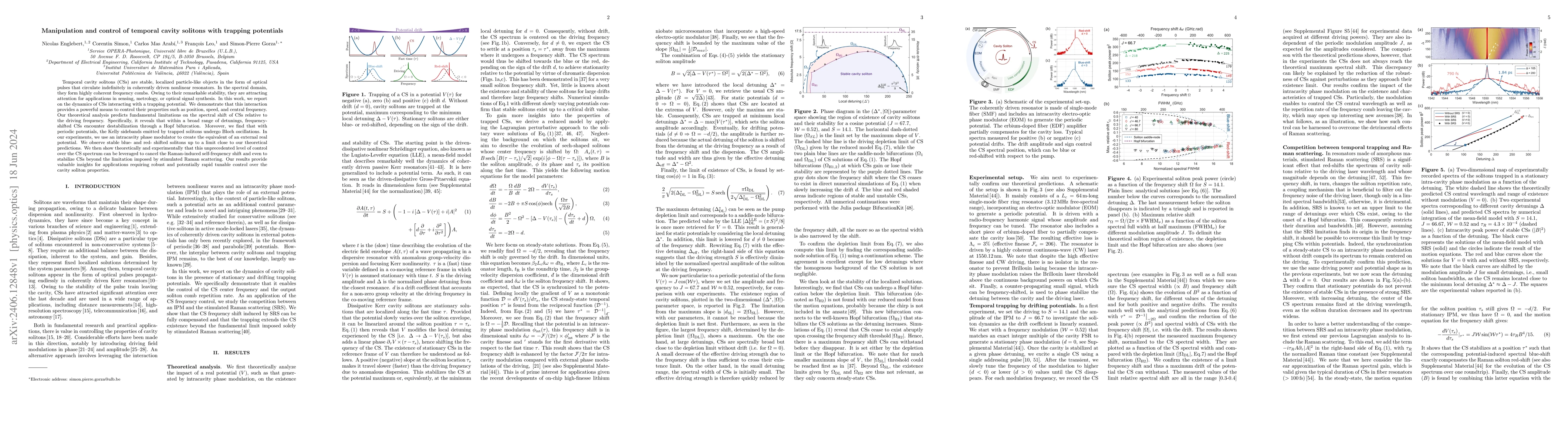 Thumbnail for Manipulation and control of temporal cavity solitons with trapping
  potential