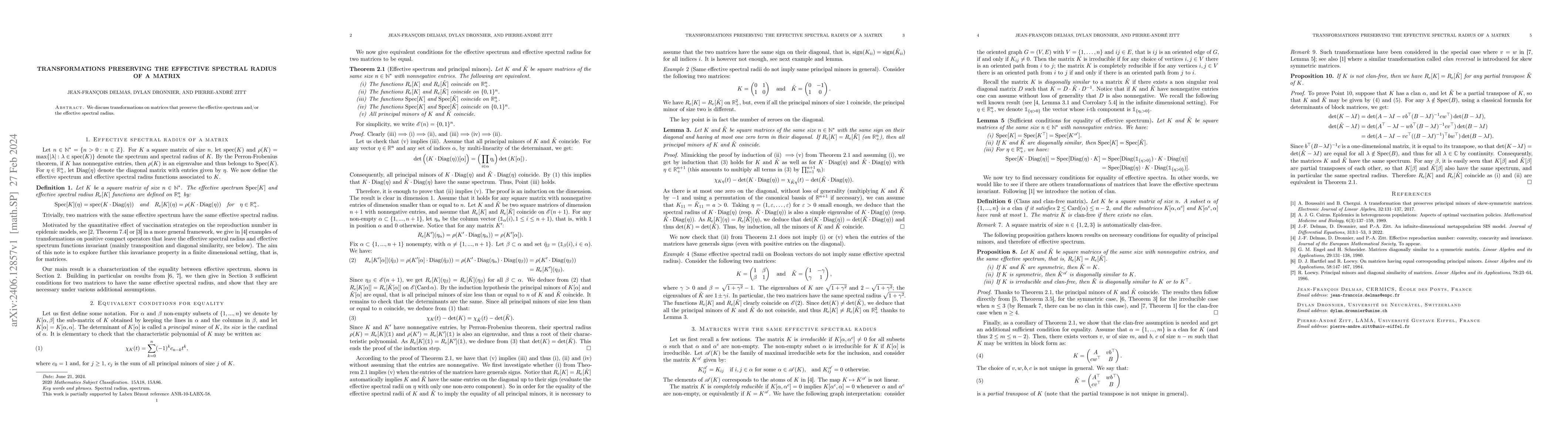 Thumbnail for Transformations preserving the effective spectral radius of a matrix