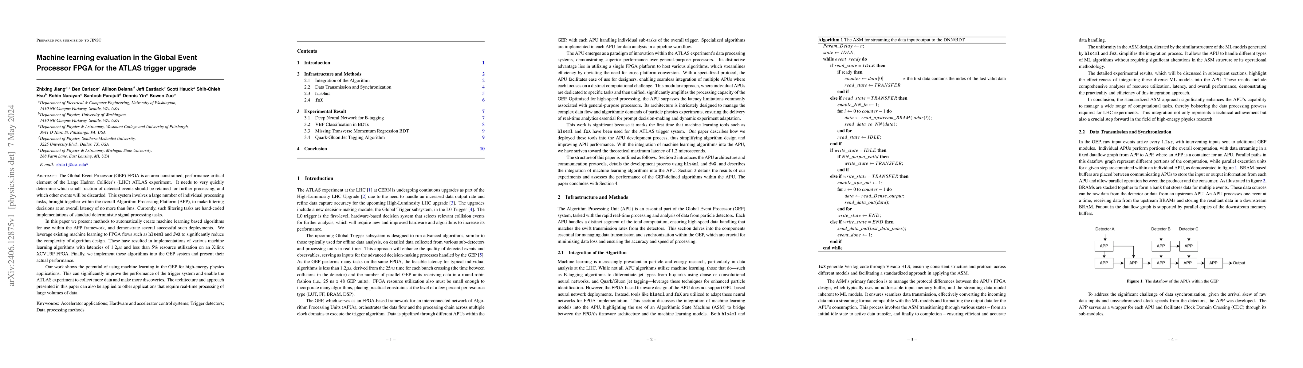 Thumbnail for Machine learning evaluation in the Global Event Processor FPGA for the
  ATLAS trigger upgrade